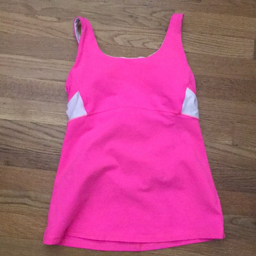 Athleta hot pink work out top size M